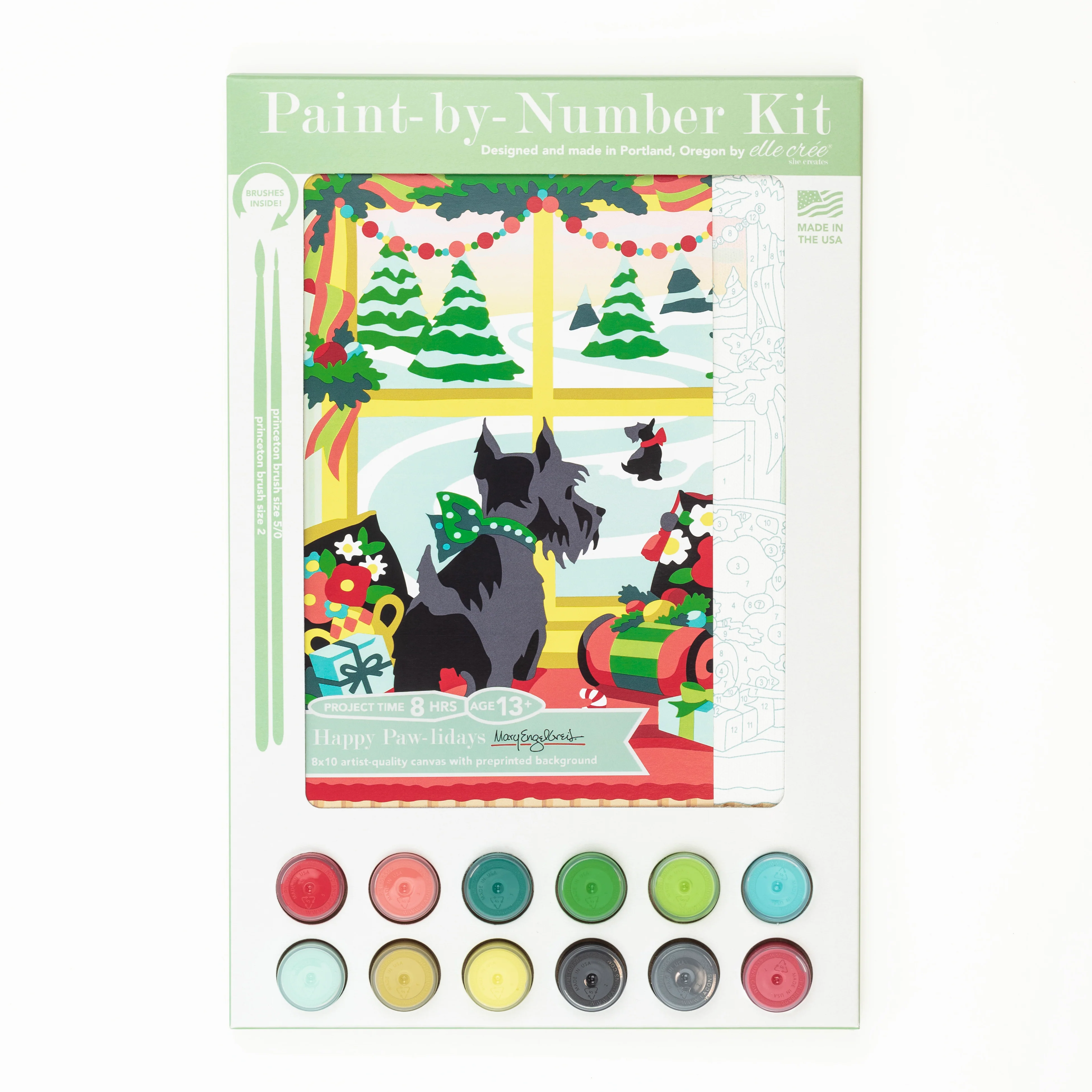 Happy Paw-lidays Paint-by-Number Kit - Image 5