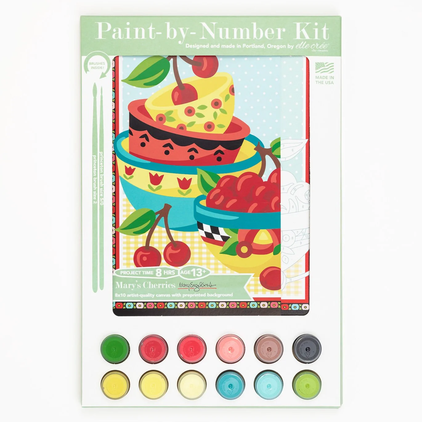 Mary's Cherries Paint-by-Number Kit - Image 6